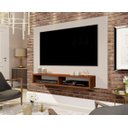 Ver imagem 1 de Painel Suspenso Home Tv até 47 Polegadas 2 Nichos Ipanema:off White/freijó