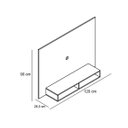 Ver imagem 3 de Painel Suspenso Home Tv até 47 Polegadas 2 Nichos Ipanema:off White/freijó