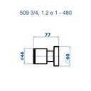 Ver imagem 2 de Acabamento Registro Base Deca 3/4 Elo 509ch480 Champanhe Fani