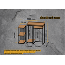 Ver imagem 3 de Aparador Cervejeira Adega Ferro Estilo Industrial com Apoio Café Mdf