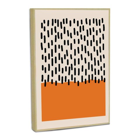 Quadro Decorativo Abstrato Linhas e Cores Ii com Moldura Filete