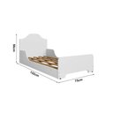 Ver imagem 4 de Cama Montessoriana Infantil Mdf Unissex com Proteção Lateral e Cabeceira Quarto Criança - Branco