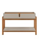Ver imagem 3 de Aparador de Sala 2 Gavetas 130cm Nay C14 Off White/cedro - Mpozenato