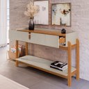 Ver imagem 6 de Aparador de Sala 2 Gavetas 130cm Nay C14 Off White/cedro - Mpozenato