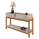 Ver imagem 1 de Aparador de Sala 2 Gavetas 130cm Nay C14 Off White/cedro - Mpozenato