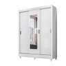 Guarda Roupa Casal 3 portas deslizante com espelho Branco Bolivia - Moval - 7