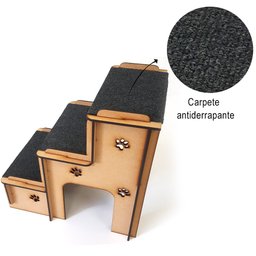 Escada Pet em Mdf 6mm Cachorros e Gatos com Carpete Antiderrapante - 3
