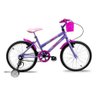 Bicicleta Infantil Aro 20 Feminina Doll + Rodinha Lateral Lilas - 1