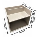 Ver imagem 2 de Kit Mesa Cabeceira Suspensa Vivian MDF Off White Criado Compacta