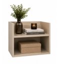 Ver imagem 7 de Kit Mesa Cabeceira Suspensa Vivian MDF Off White Criado Compacta