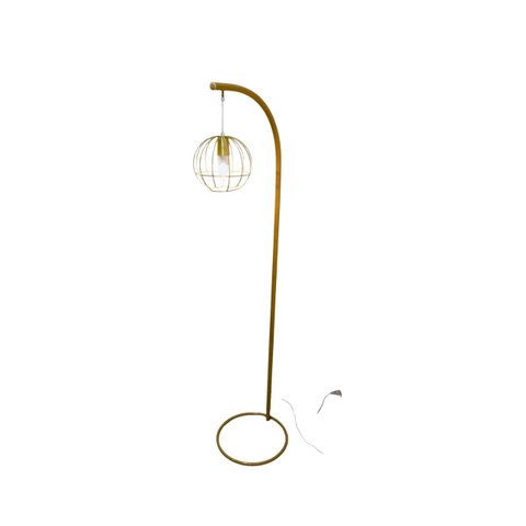 Luminária de Chão Industrial London Gold Arco Aramada Luxo:dourado