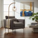 Ver imagem 5 de Luminária de Chão Industrial London Gold Arco Aramada Luxo:dourado