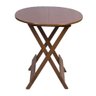 Mesa Redonda Dobrável em Madeira Maciça 70x70 Imbuia Ideal para Bares e Restaurantes - 1