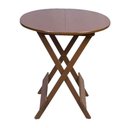 Ver imagem 1 de Mesa Redonda Dobrável em Madeira Maciça 70x70 Imbuia Ideal para Bares e Restaurantes