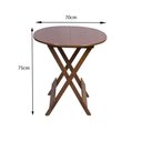 Ver imagem 2 de Mesa Redonda Dobrável em Madeira Maciça 70x70 Imbuia Ideal para Bares e Restaurantes