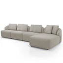 Ver imagem 7 de Sofá 5 Lugares com Chaise Direito Sala Living 328cm Arlo F04 Linho Bege Escuro Tc-10055 - Lyam Decor