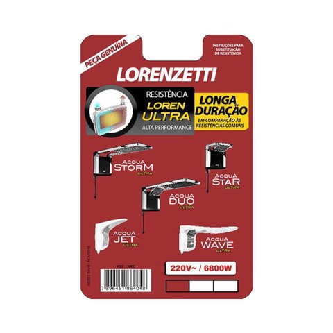 Resistência Lorenzetti 3065 a 6800w 220v Loren Ultra