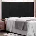 Ver imagem 2 de Cabeceira Estofada Cama Box Casal Queen Size Ravenna 160cm Corano Preto - Desk Design