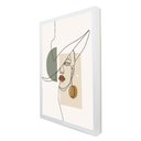 Ver imagem 2 de Quadro Decorativo Abstrato Elegance em Moldura Caixa Tacolado Moldura Trad 1cm Madeira Escura com Vi