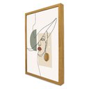 Ver imagem 5 de Quadro Decorativo Abstrato Elegance em Moldura Caixa Tacolado Moldura Trad 1cm Madeira Escura com Vi