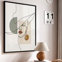 Ver imagem 1 de Quadro Decorativo Abstrato Elegance em Moldura Caixa Tacolado Moldura Trad 1cm Madeira Escura com Vi