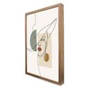Ver imagem 4 de Quadro Decorativo Abstrato Elegance em Moldura Caixa Tacolado Moldura Trad 1cm Madeira Escura com Vi