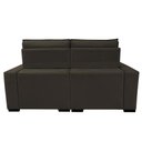 Ver imagem 6 de Sofá Retrátil e Reclinável 2,00M Molas Ensacadas e Costura Tripla Cama Inbox Nobre Suede Café
