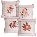 Ver imagem 1 de Kit 4 Capas Almofadas Linho Luxo Terracota 45x45cm