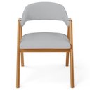 Ver imagem 3 de Kit 04 Cadeiras de Jantar e Estar Living Estofada Nadja L02 Linho Cinza - Lyam Decor