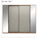 Ver imagem 2 de Guarda Roupa Casal 4 Portas com Espelho e 4 Gavetas Estônia - Amêndola/nude Prime Tx