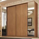 Ver imagem 1 de Guarda Roupa Casal 4 Portas com Espelho e 4 Gavetas Estônia - Amêndola/nude Prime Tx