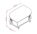 Ver imagem 3 de Mesa de Centro Indianápolis para Sala de Estar Cinamomo Off White Madetec