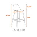 Ver imagem 2 de Banqueta Média Classica em Polipropileno Miami Fratini