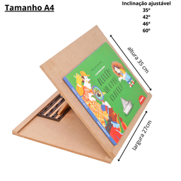 Prancheta Inclinável Montessoriana para Leitura e Desenho A4 - 4