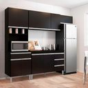 Ver imagem 7 de Cozinha Modulada 10 P 4 G Andreia 240 Cm Preto Reajl Moveis
