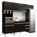 Ver imagem 2 de Cozinha Modulada 10 P 4 G Andreia 240 Cm Preto Reajl Moveis