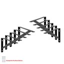 Ver imagem 1 de Kit 10 Peças Suporte Mão Francesa P/ Prateleira de 25cm- Preta