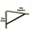 Ver imagem 2 de Kit 10 Peças Suporte Mão Francesa P/ Prateleira de 25cm- Preta