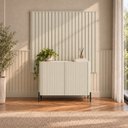 Ver imagem 1 de Kit Smart com Buffet Bend Frisado Principal Incolar Luna Metal Preto