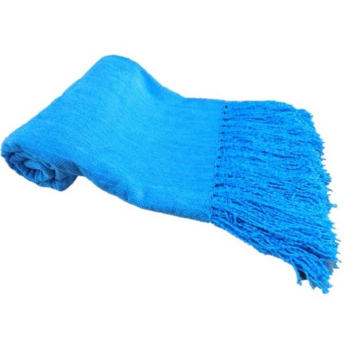 Manta para Sofá Azul Turquesa em Chenille | MadeiraMadeira