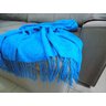 Manta para Sofá Azul Turquesa em Chenille - 3
