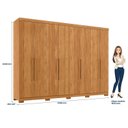 Ver imagem 4 de Guarda Roupa Casal 8 Portas 4 Gavetas Master New c/ Pés Cinamomo