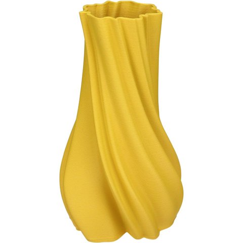 Vaso Decorativo Enfiete Casa Aparador 3D Home&Co Cerâmica 28x16x16cm Amarelo