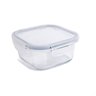 Pote de Vidro 550ml Hermético Marmita com Tampa de Plástico Quadrado - Oikos - 1