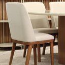 Ver imagem 6 de Conjunto de Jantar Mesa Retangular com Vidro 8 Cadeiras Kalina - Canella C/ Off White