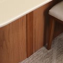 Ver imagem 3 de Conjunto de Jantar Mesa Retangular com Vidro 8 Cadeiras Kalina - Canella C/ Off White