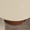 Ver imagem 4 de Conjunto de Jantar Mesa Retangular com Vidro 8 Cadeiras Kalina - Canella C/ Off White