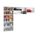 Ver imagem 3 de Cozinha Compacta Aço 3 Peças com Vidros Armários Aéreos e Paneleiro Multimóveis CR20368