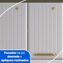Ver imagem 5 de Cozinha Compacta Aço 3 Peças com Vidros Armários Aéreos e Paneleiro Multimóveis CR20368