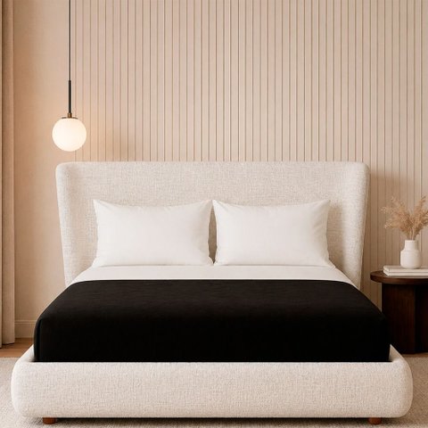 Cama Japonesa Seo Casal Linho Off White - Sallar Home